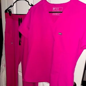 Figs scrub set. Limited edition electric orchid